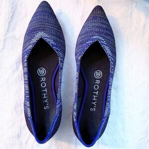 Rothy's Flats Size 6 Bright Blue Birdseye Points
